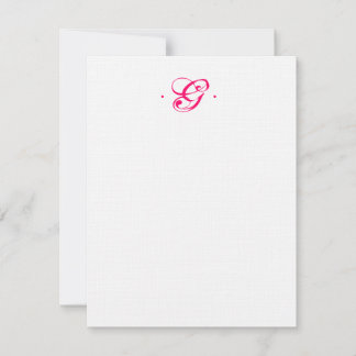 Initial notecard
