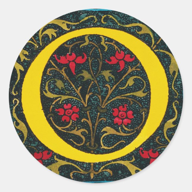 INITIAL O, 1520. CLASSIC ROUND STICKER (Front)