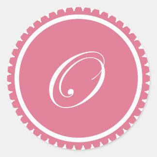 Initial O princess pink monogram seal party favour
