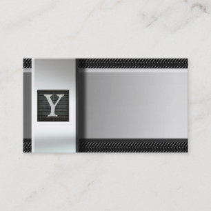 Initial On Metal Carbon Fibre Business Cards