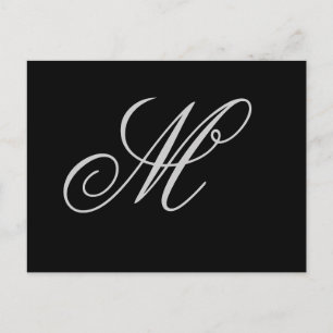 Initial personalised custom postcard