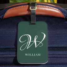 Initial Personalised Elegant Emerald Monogram 