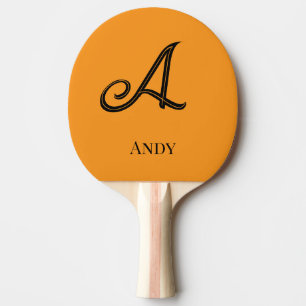 Initial Personalised Elegant Monogram Ping Pong Paddle