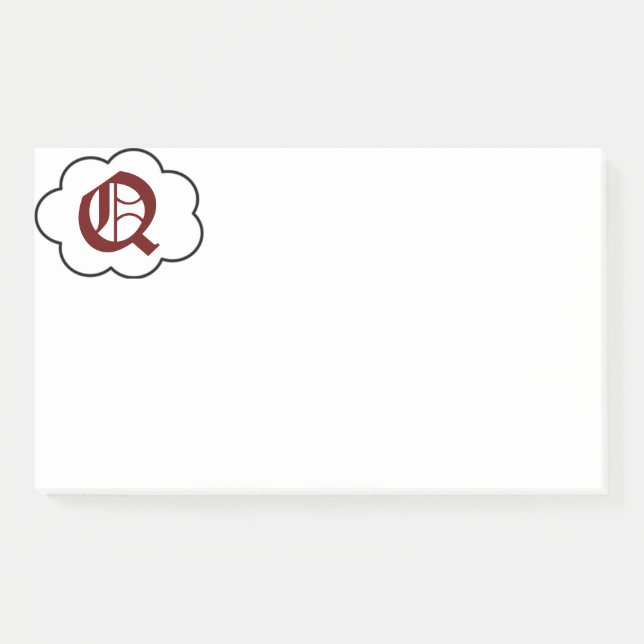 Initial Q Monogram Notes (Front)