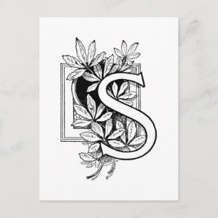 Initial S Postcard