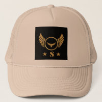 initial S Unique Stylish Accessory Gold Eagle-Cap