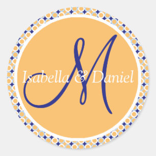 Initial Stickers Custom Wedding Monograms