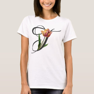 Initial T, Vintage Tulips T-Shirt