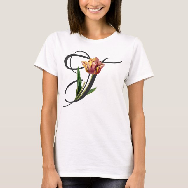 Initial T, Vintage Tulips T-Shirt (Front)