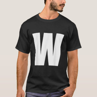 Initial W for Letter of a Name City State Sport Te T-Shirt
