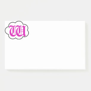 Initial W Monogram Post-It Notes