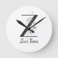 Initial Z With Soft colour flower