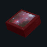 Initialled Christmas Tree Cluster - NGC 2264 Gift Box<br><div class="desc">Galaxies, Stars and Nebulae series A gorgeous outer space photograph featuring a colour image of the region known as NGC 2264 - an area of sky that includes the sparkling blue baubles of the Christmas Tree star cluster and the Cone Nebula. It was created from data taken through four different...</div>