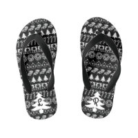 Initials | Black & White Iconic Christmas Pattern