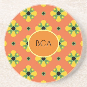 INITIALS Bright Birthday or Anniversary Gift  Coaster