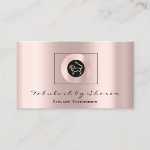 Initials Fashion Blogger Rose Logo Zodiac LIon Business Card