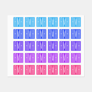 Initials Monogram   Multi Bright Colours v2