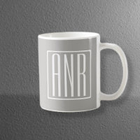 Initials Monogram | White On Light Grey