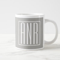 Initials Monogram | White On Light Grey