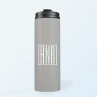 Initials Monogram | White On Light Grey