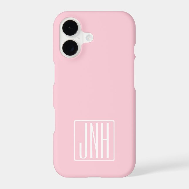 Initials Monogram | White On Light Pink (Back)