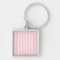 Initials Monogram | White On Light Pink
