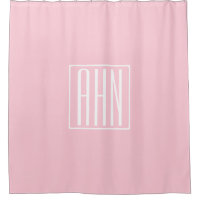 Initials Monogram | White On Light Pink