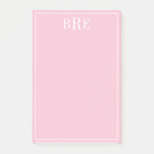 Initials Pink Post-it Notes