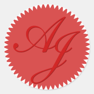Initials Wedding Envelope Seal Stickers