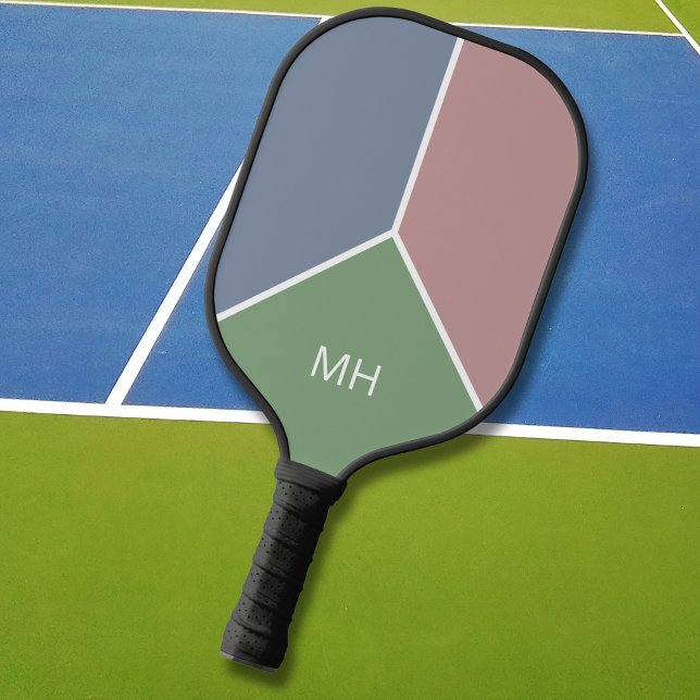 Initials with Simple Monogram Monogrammed Design Pickleball Paddle (Creator Uploaded)