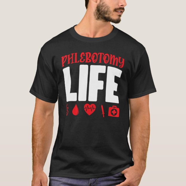 Injection Phlebotomy Life Vintage Phlebotomist Wom T-Shirt (Front)