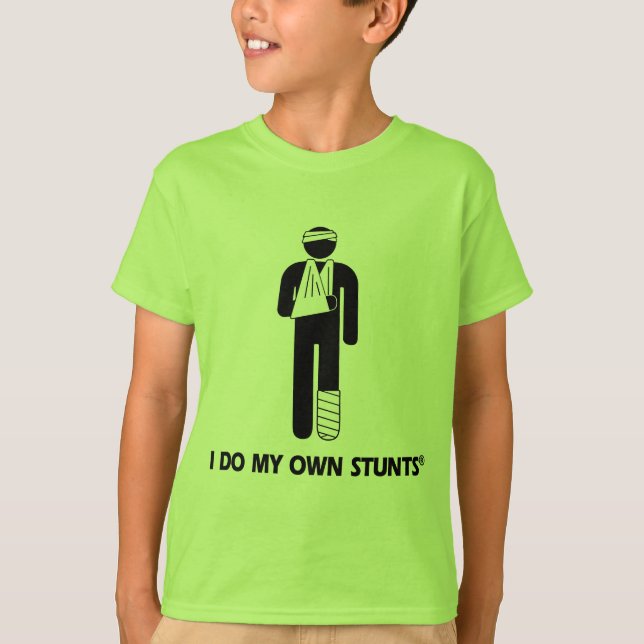Injury My Own Stunts T-Shirt (Front)