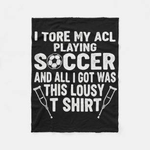 Injury Soccer Player Acl Tear Surgery Funny Kids G Fleece Blanket