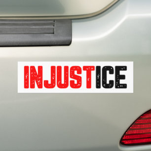 Injustice ICE Out Protest anti-ICE Bumper Sticker