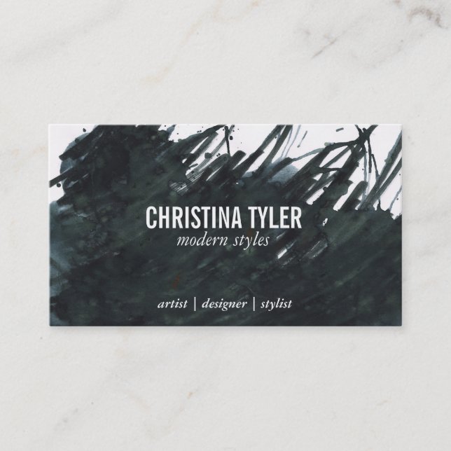 Ink 2 | Black Business Card (Front)