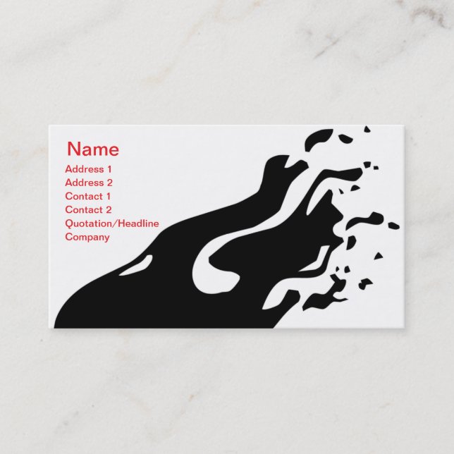Ink Abstract -Business Business Card (Front)