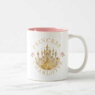 ink and Gold Princess Castle Mug - Personalised