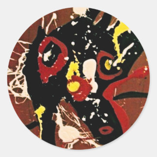 INK BLOT 52 CLASSIC ROUND STICKER