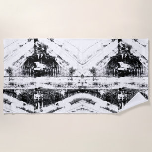 Ink Blot Graffiti Beach Towel