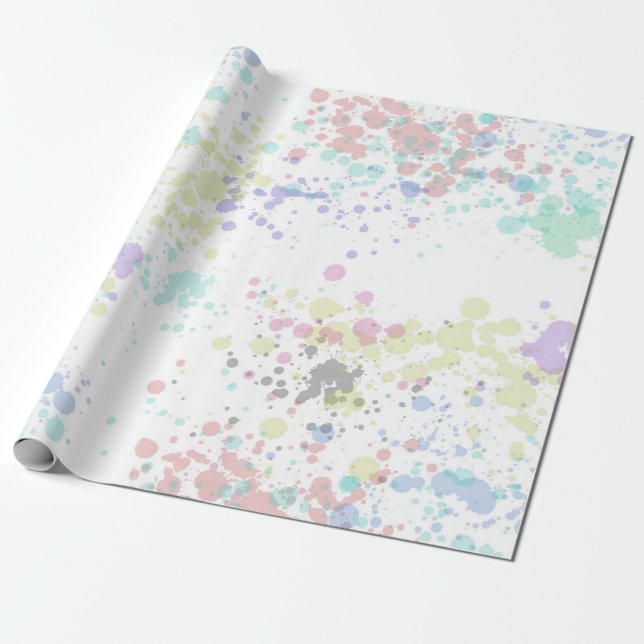 Ink blot pastels wrapping paper (Unrolled)