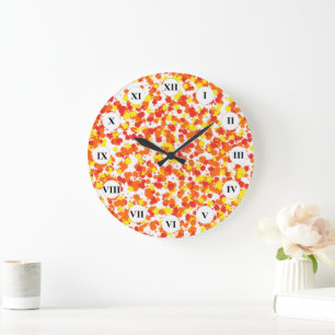 Ink Blotted Background by Shirley Taylor Large Clock