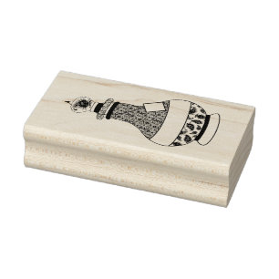 Ink Bottle Swatch Rubber Stamp