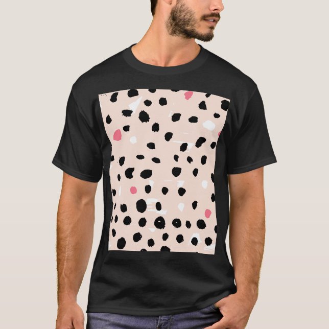 Ink Brush Strokes: Artistic Texture T-Shirt (Front)