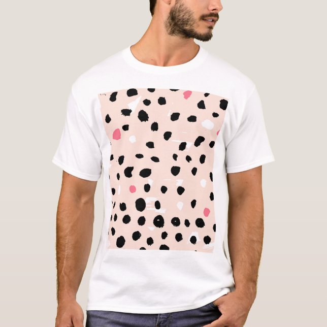 Ink Brush Strokes: Artistic Texture T-Shirt (Front)