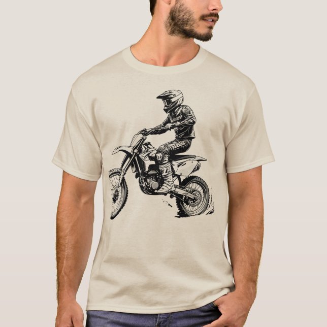 Ink Dirt Bike Rider T-Shirt (Front)