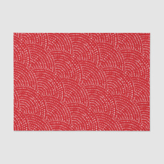 Ink dot scales - Red dots on white Tissue Paper
