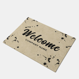 Ink Drop Effect Company Name, Welcome Doormat