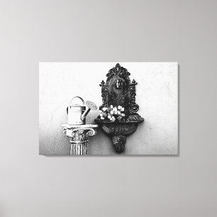 INK EFFECT on cast iron on stretched canvas Print