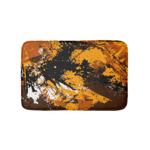 Ink Explosion: Colourful Abstract Splashes Bath Mat