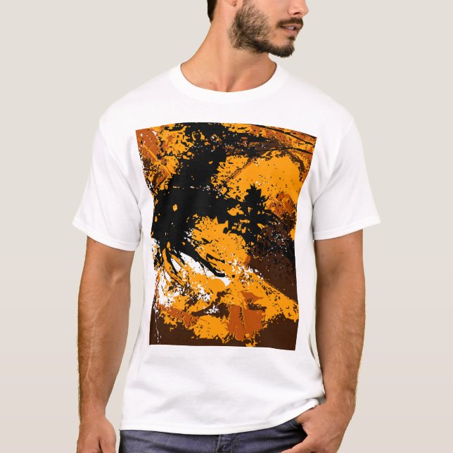Ink Explosion: Colourful Abstract Splashes T-Shirt (Front)